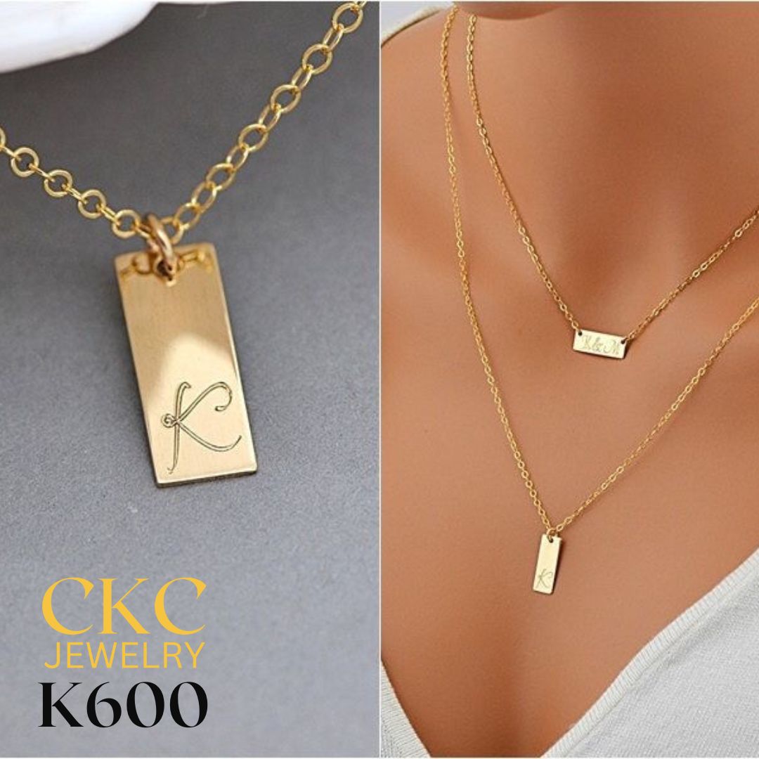 Horizontal + Vertical bar necklace 