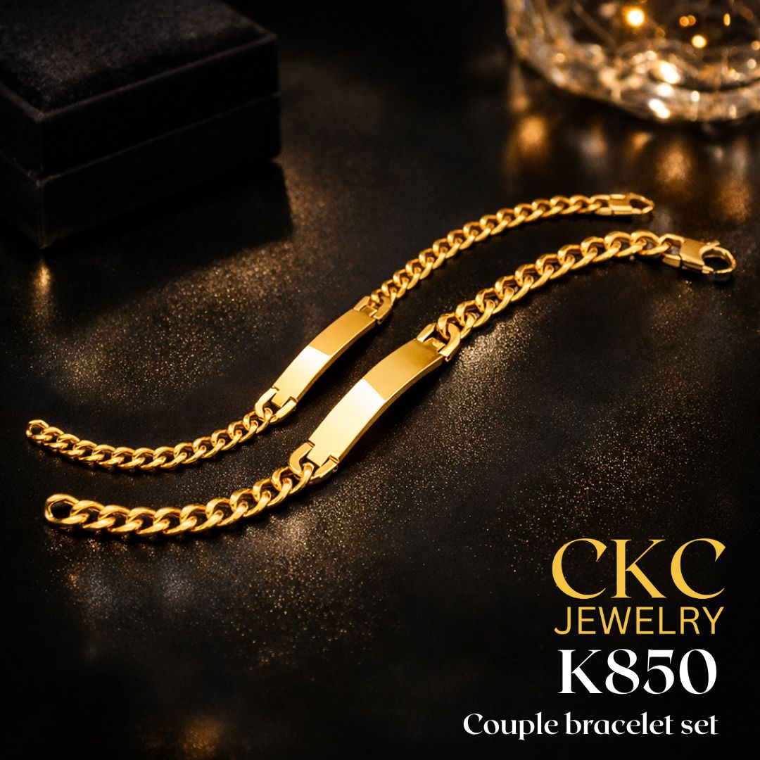 Gold Couple Bracelet Set